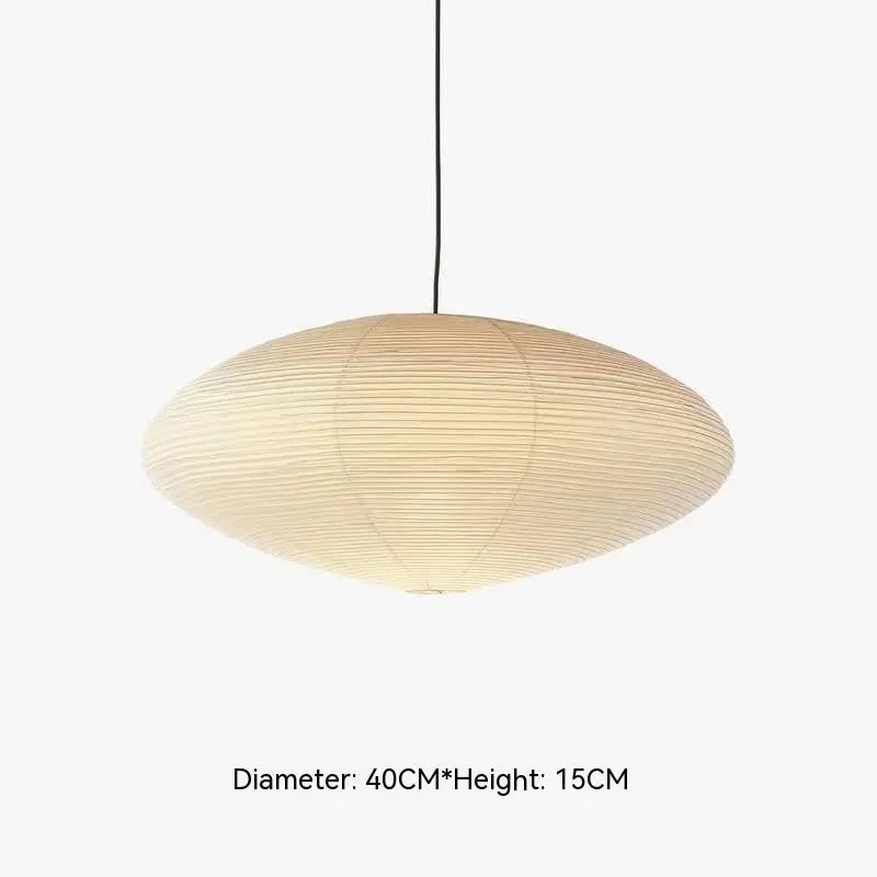 Modern wind xuan paper pendant chandelier with soft white shade and three-colour LED lighting