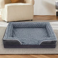 Waterproof removable cover dog kennel in light grey, shown in a large size for big breed dogs.