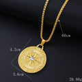Geometric gold colour alloy pendant necklace with inlaid zircon accents