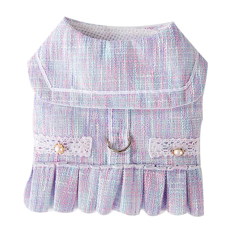 Salem purple and A & L pink polyester pet clothes for small dogs and cats in sizes S, M, L, XL