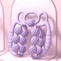 Bear double row ring clip leg massager in cherry powder pink, bubble green, and milk shell purple colour options