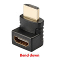 270 degree HDMI adapter cable square bent up and down for laptop and TV use