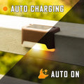 Solar step light LED outdoor garden night light for stairs, brown, warm light, waterproof IP55