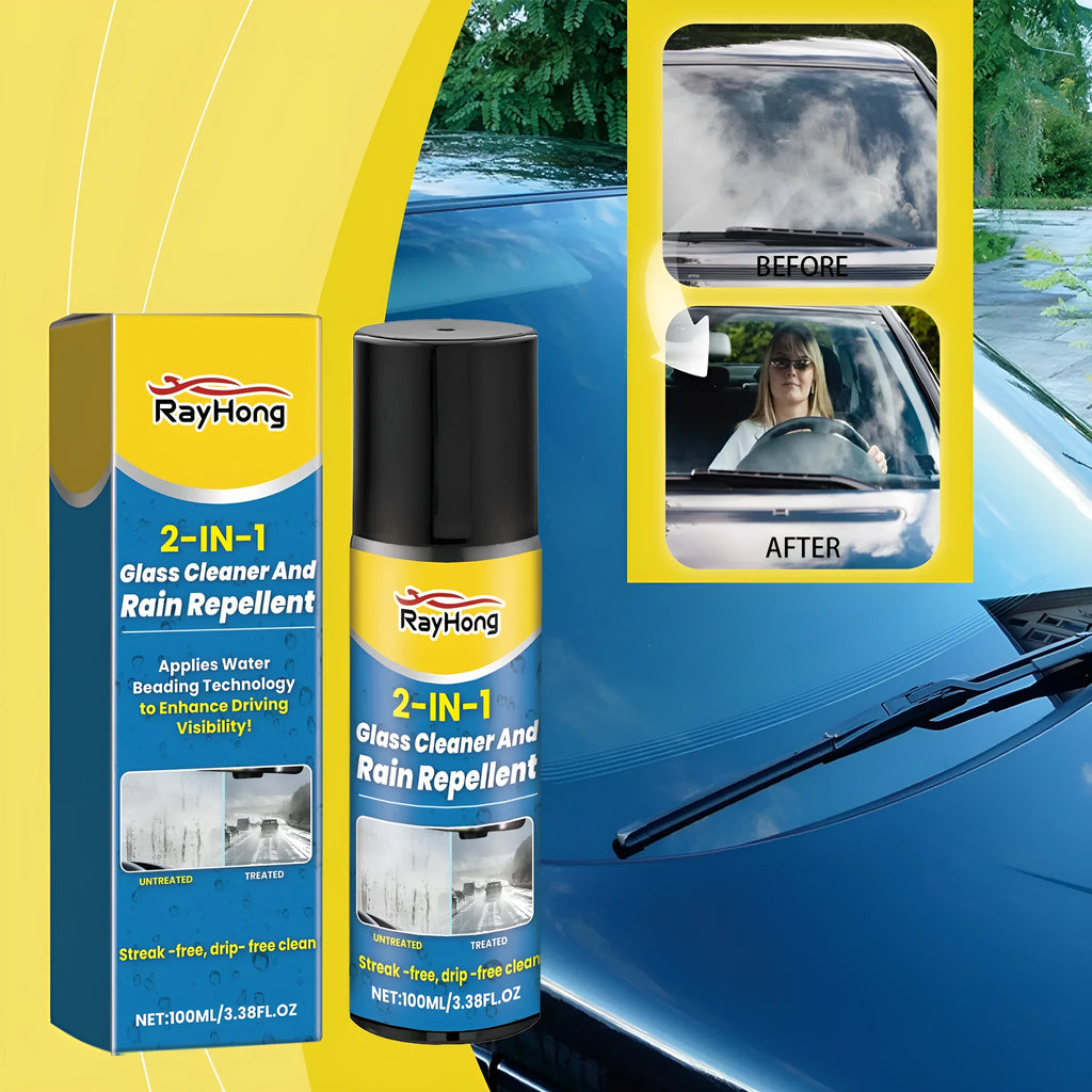 100ml car glass cleaning anti-fog spray bottle with trigger nozzle on white background