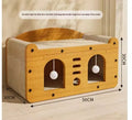 Corrugated paper double-layer cat house with double ball double door design for indoor cats