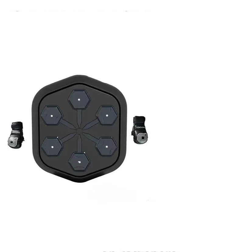 Black smart music boxing machine with Bluetooth connection and 200kg strike capacity