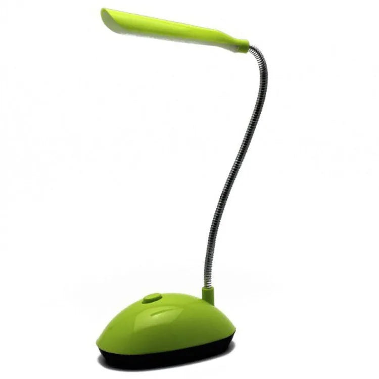 Dormitory reading LED eye protection desk lamp in modern simple design, plastic body, battery powered, available in white