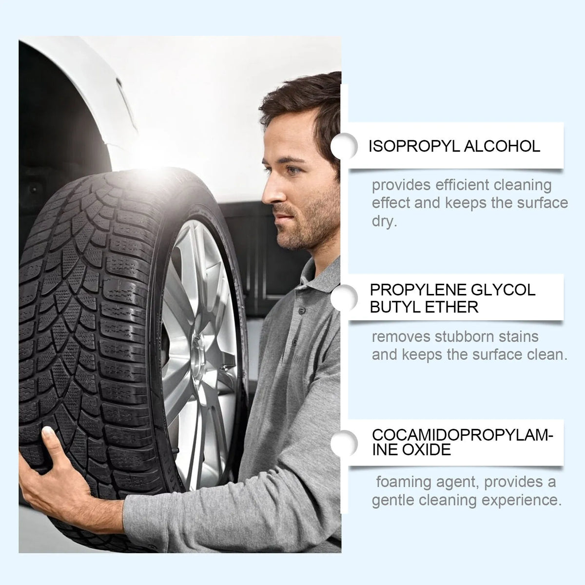 120ml car wheel protector bottle measuring 5.5 x 11cm for wheel cleaning and maintenance