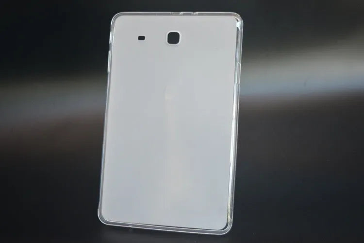 Clear transparent white ultra-thin silicone tablet protective case on tablet