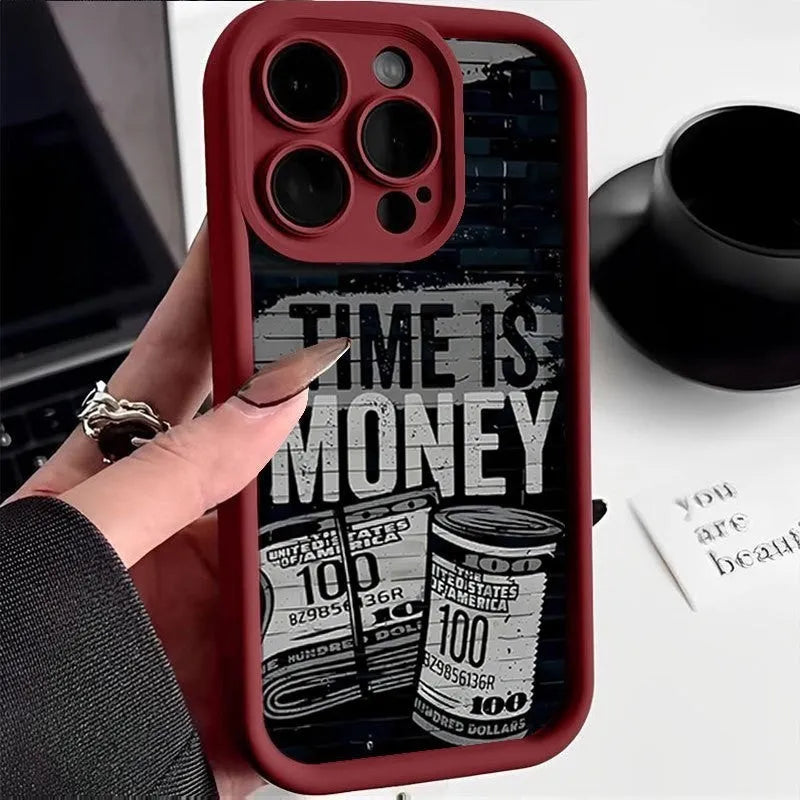 Money banknote USD currency design TPU phone case for Apple in black colour