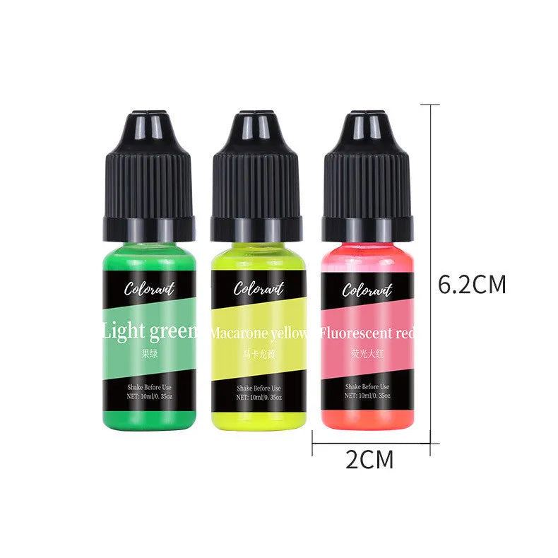 30 colour candle and soap dye pigment concentrate in 10ml bottles with needle-drip application