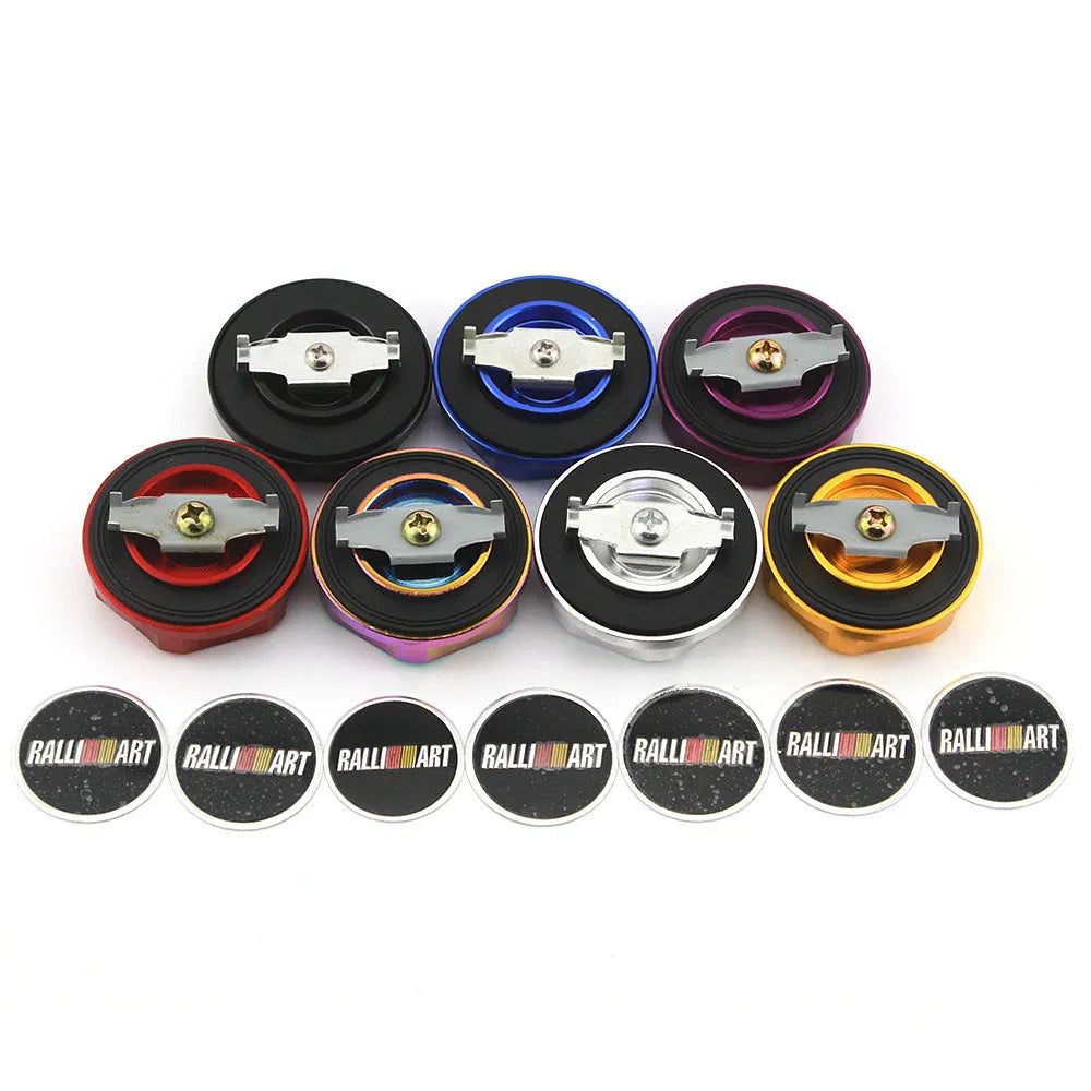 Aluminium alloy oil filter cap for Mitsubishi vehicles in multiple colour options