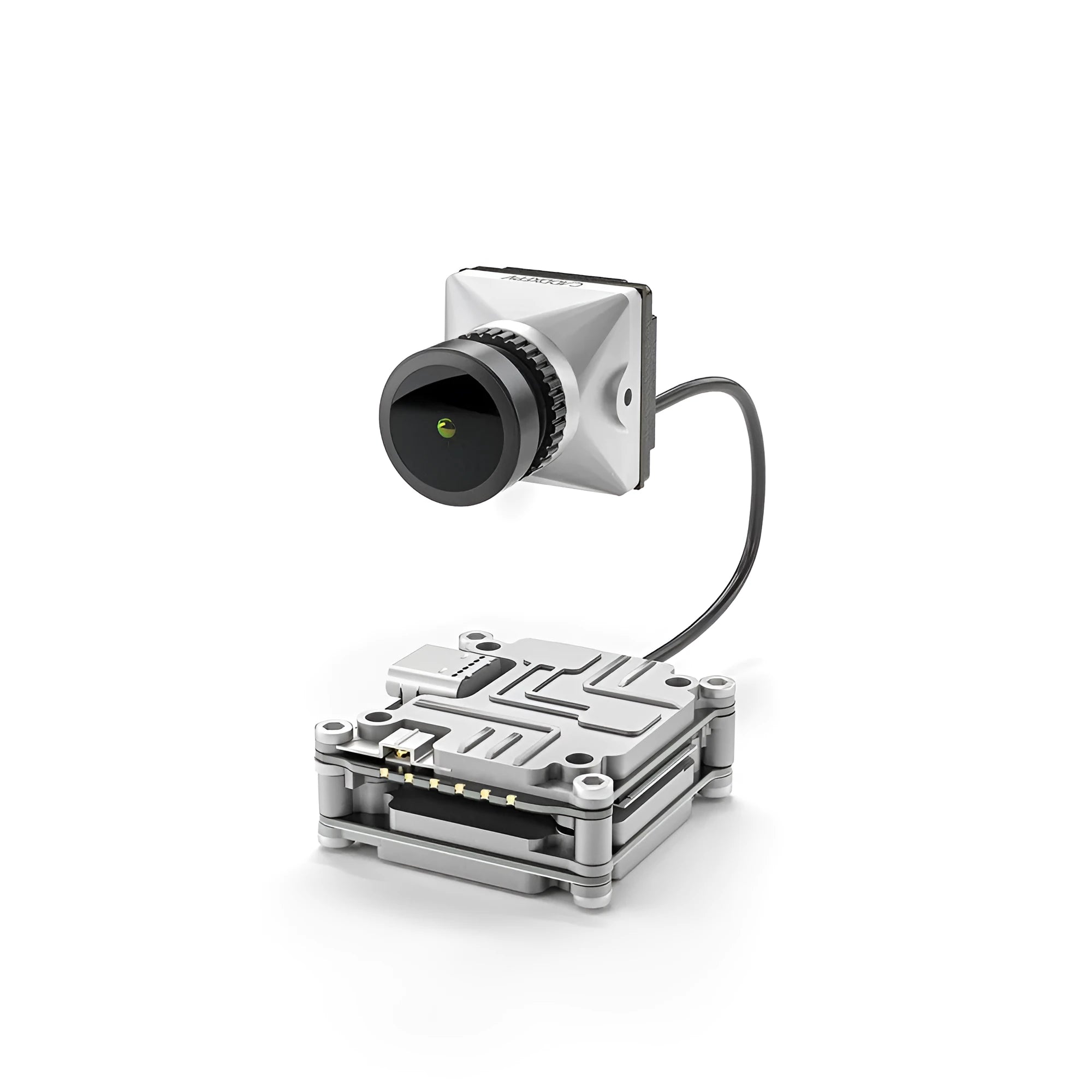 Caddx ADAPTS DJI FPV digital transmission system with silver remote controller and Polar Vista kit components