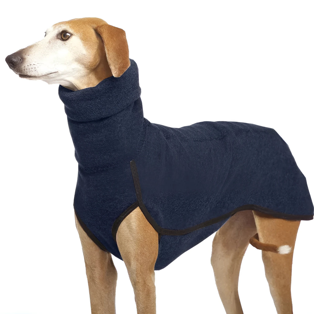 Fashion Trend high collar warm dog clothes for big puppy, bunny fleece, two-legged, available in multiple colours and sizes
