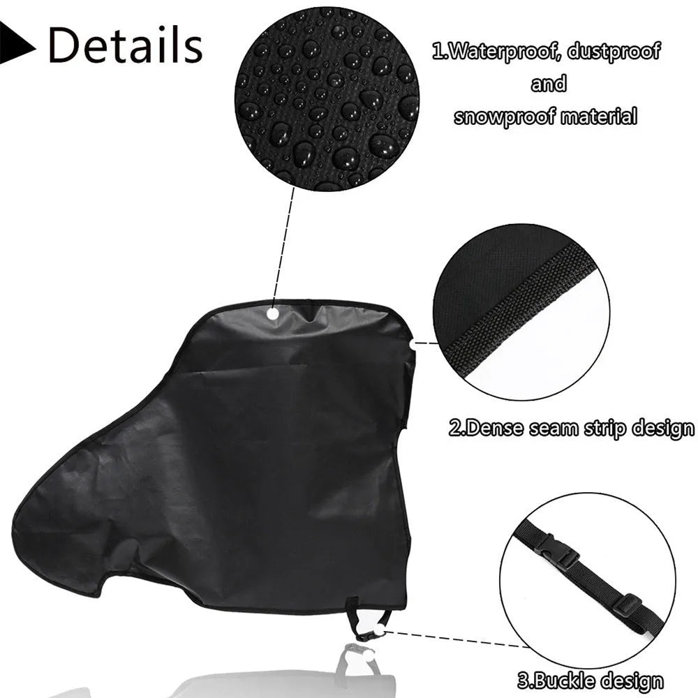 Black PVC chemical fibre RV travel trailer traction hook cover measuring 40x87x62cm