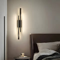 Nordic style 42cm wall lamp in black finish with three-colour adjustable lighting