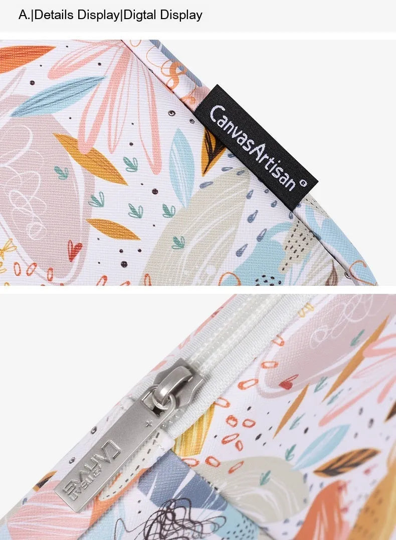 White waterproof PU leather 14 inch laptop inner bag showing its slim sleeve design.