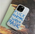 Composition Trend retro art design on a hard shell phone case for iPhone, showing large camera cutout.