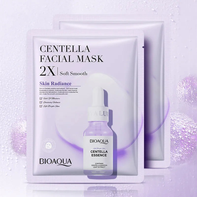 Collagen face mask sheet mask with hyaluronic acid 30g in white packet for moisturising and firming skin