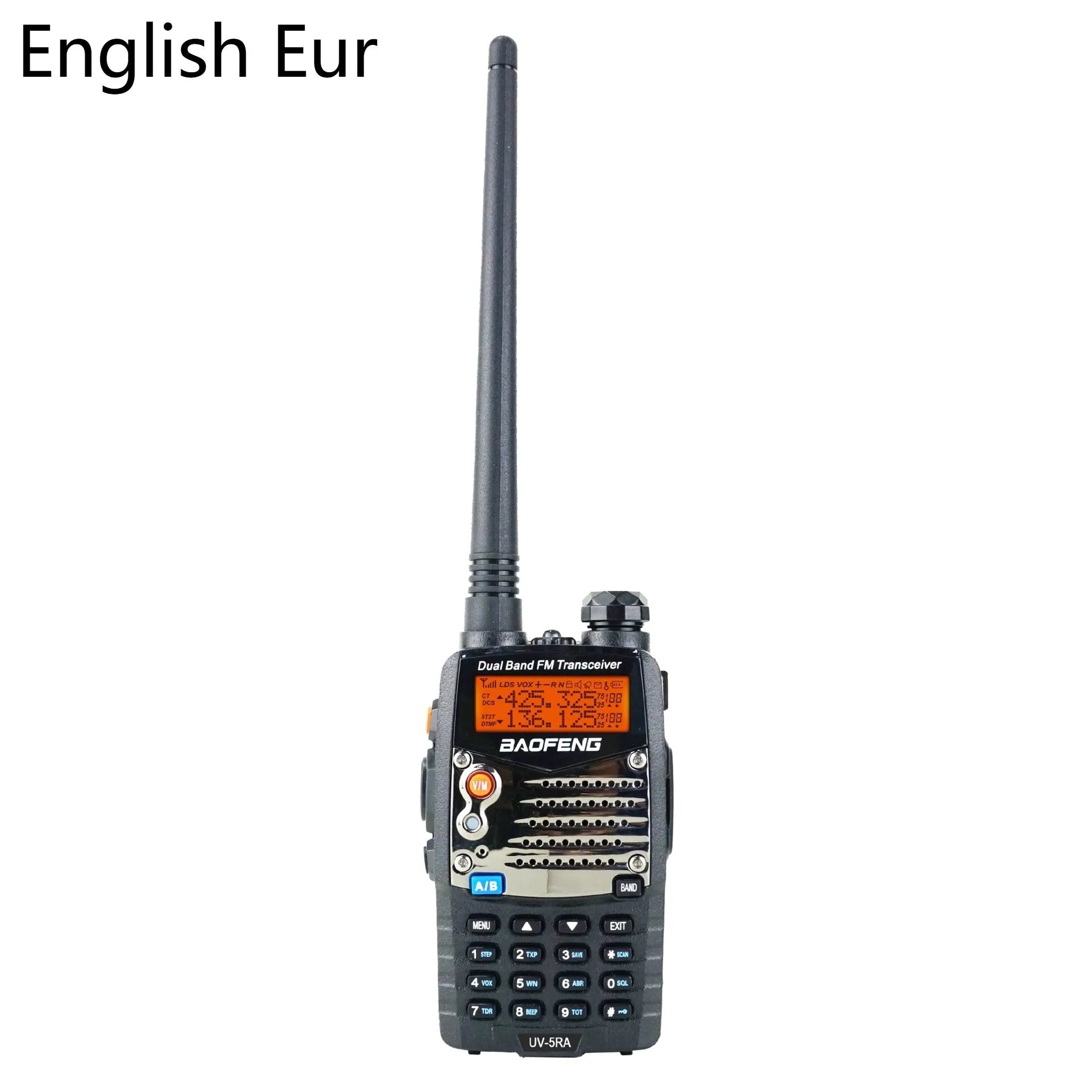 Baofeng UV-5RA dual-band handheld transceiver with dual display and 1800mAh battery