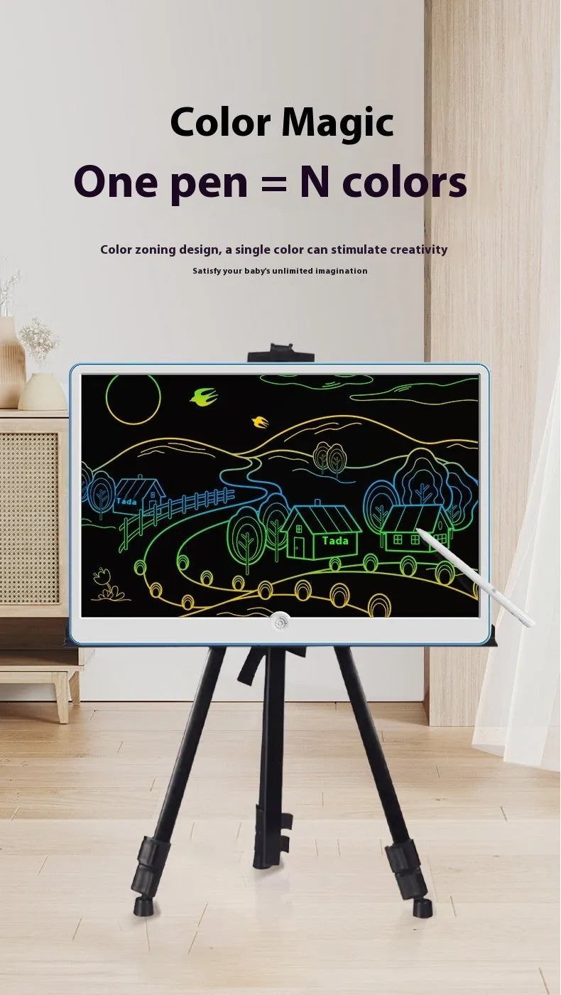 19-inch LCD children's drawing board with stylus in blue and white colour