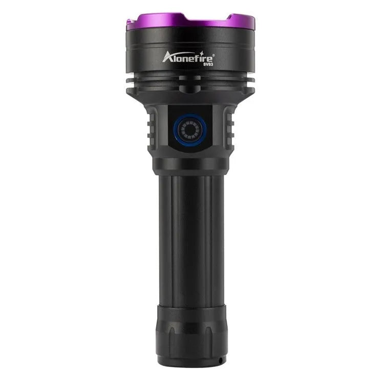 SV83 30W black light flashlight with aluminium alloy body and 365nm UV output
