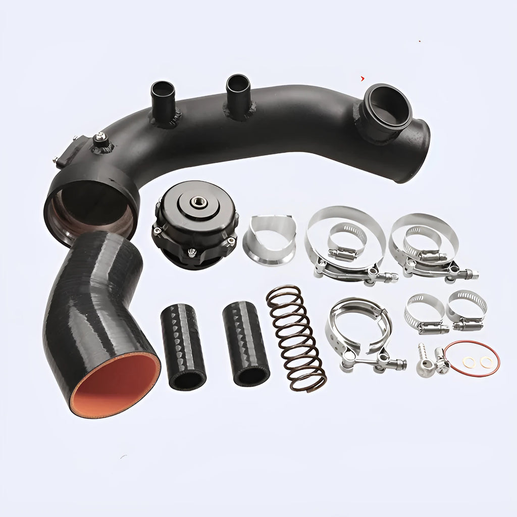 Aluminium turbo intake pipe black for BMW N54 E88 E90 engine bay
