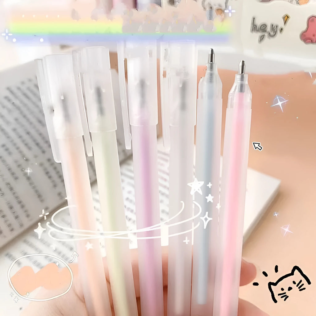 Macaroon colour dispensing pen with cap-pulling design for quick-drying applications