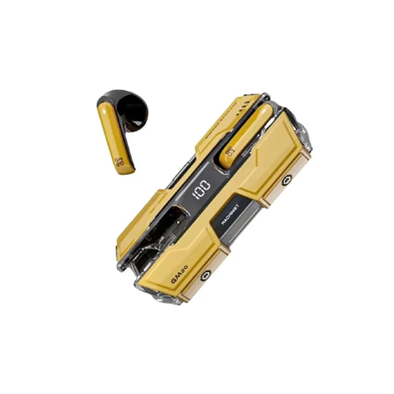 Armor Bluetooth headset in black, PC ABS material, with USB charging cable and 10-metre range