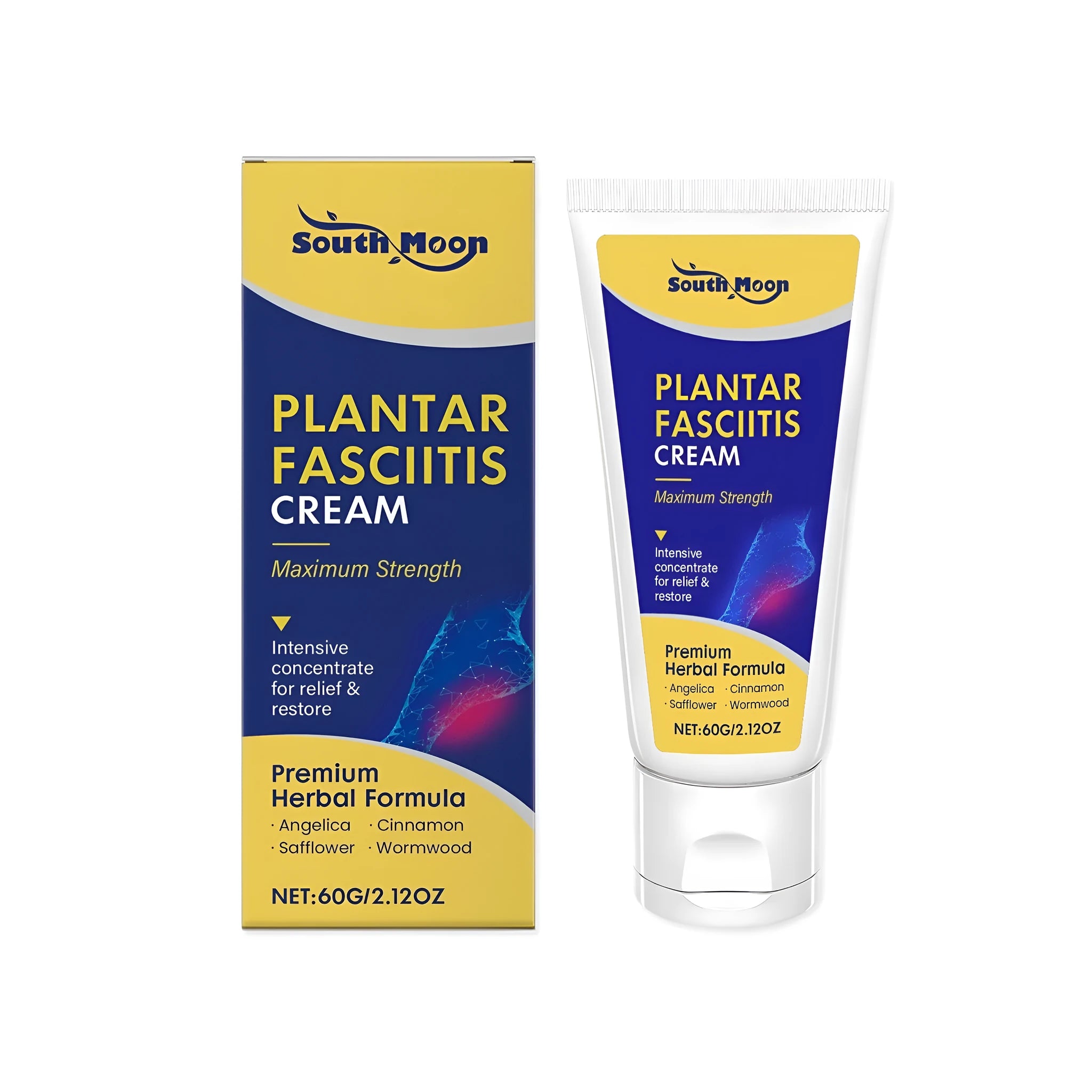 60g tube of foot care relief cream with mint leaves and angelica sinensis ingredients