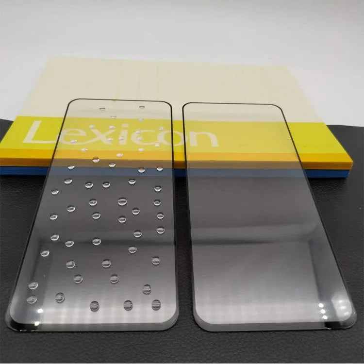 Black tempered glass screen film with silkscreen edge for Realme8 and Realme8 Pro phones