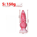 Pink platinum silicone penis-shaped masturbation device for women, shown in Berserker S and M sizes.