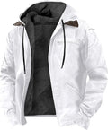 Men's hooded zip cotton-padded jacket with digital print pattern in Type A colour option