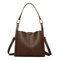 Soft PU retro shoulder bag in vertical square shape with internal organiser compartments in selected colour