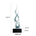 High-rise resin decoration crafts in gold and silver colours with modern simple design