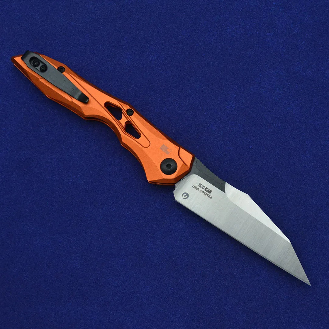 Black folding fruit knife with D2 steel blade and aluminium handle for camping and kitchen use