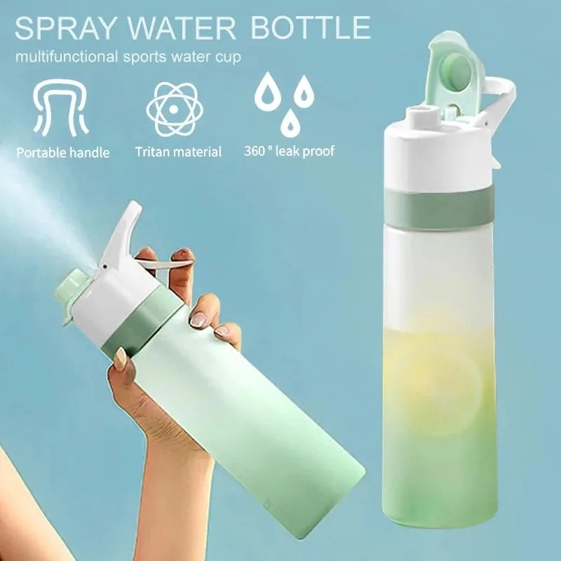 700ml plastic spray water bottle with handle strap and leakproof lid in multiple colours
