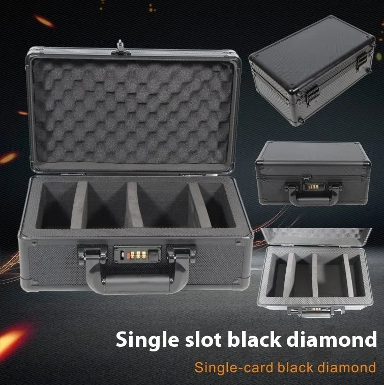 Black Diamond single card aluminum alloy storage box with sponge lining in black colour