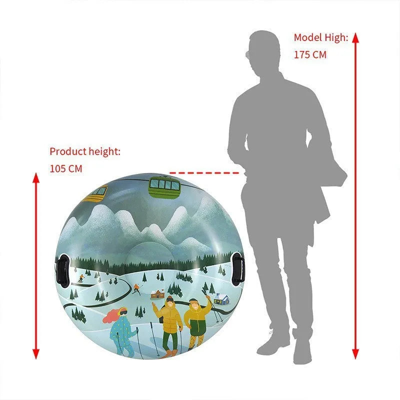 PVC winter skiing ring toy in snow mountain design for children's outdoor snow play
