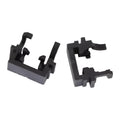 Black plastic LED headlight bulb holder adapter for Ford cars, showing dimensions