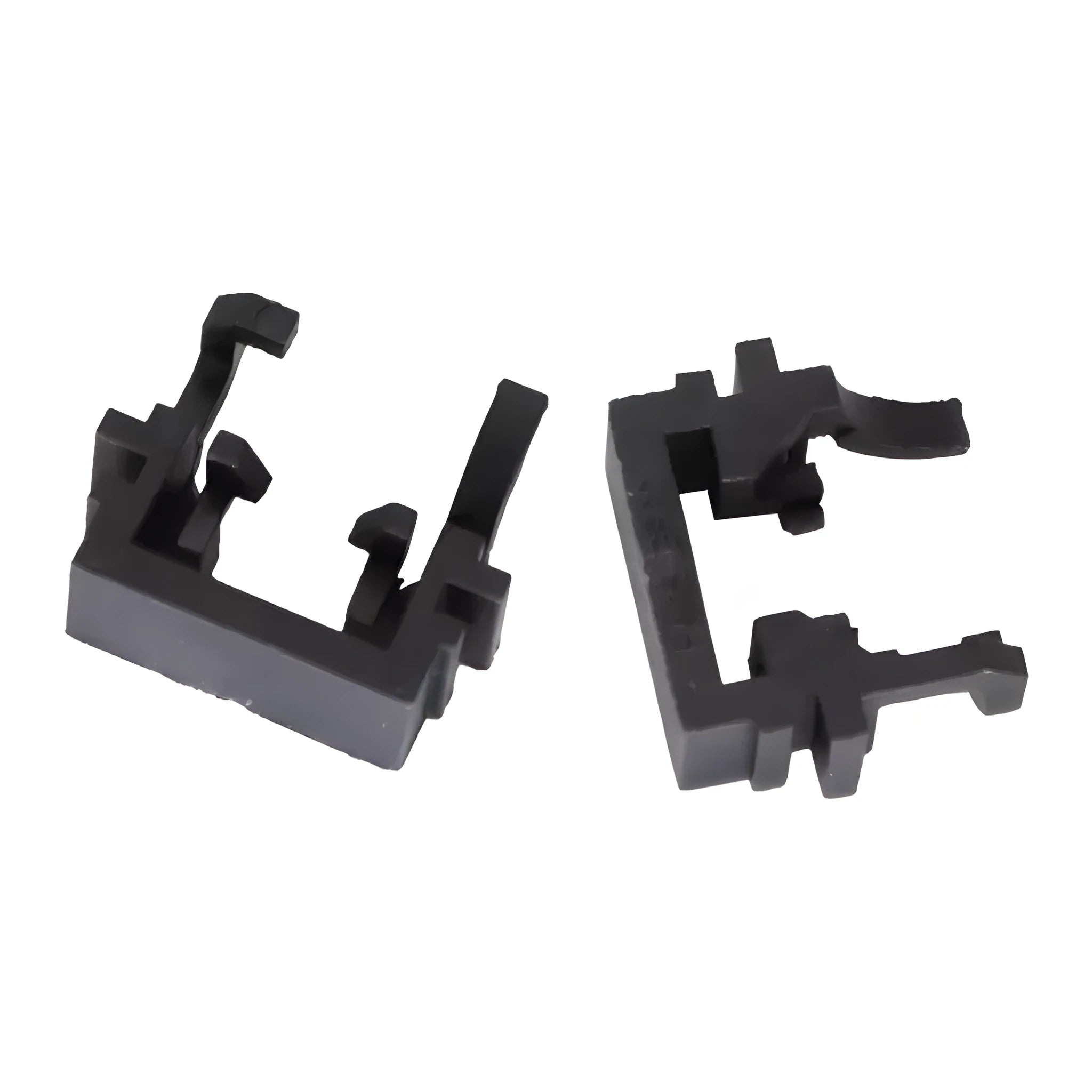Black plastic LED headlight bulb holder adapter for Ford cars, showing dimensions