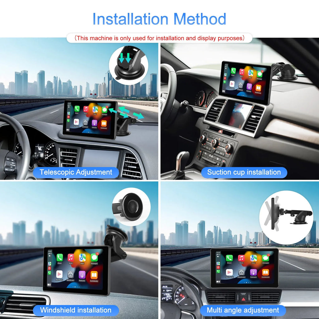11.3-inch Android car touch screen display with wireless CarPlay and Android Auto on vehicle dashboard