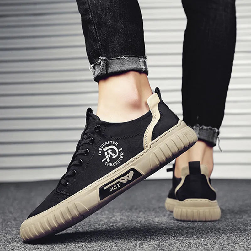 Men's casual slip on walking shoes in green with elastic entry, rubber sole, and car stitching detail