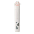 Cat paw design mini folding safety scissors in four colours: black, blue, pink, and white.