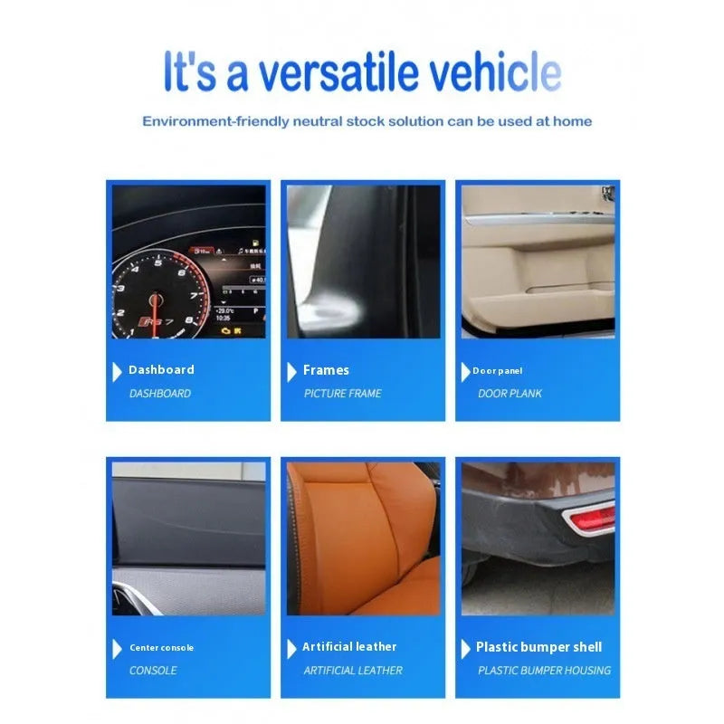Plastic refurbishment agent bottle for car interior and exterior plastic coating, 30ml 50ml 100ml