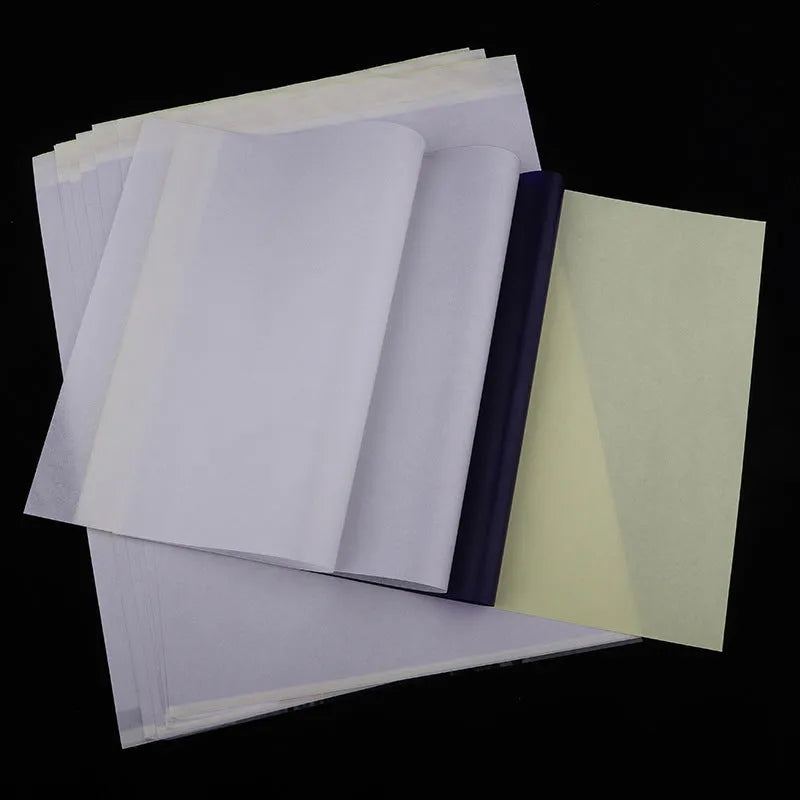 A4 tattoo transfer paper with transfer paste gel for hand drawing and machine conversion designs
