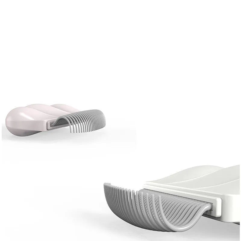 Paw Soft deshedding brush in blue, pink or white, showing 4-blade dematting head on 9cm square tool.
