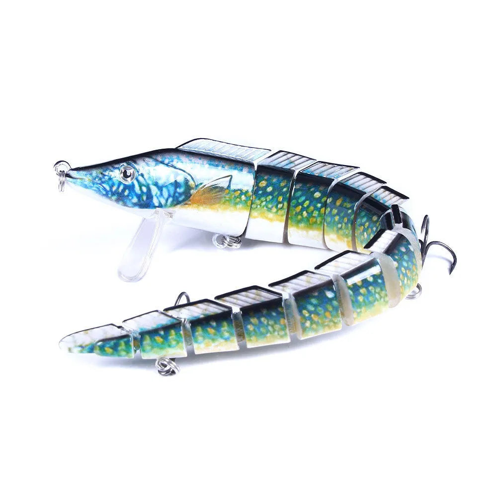 23cm multi-section simulated loach fishing lure with #2 hook in five colour variations