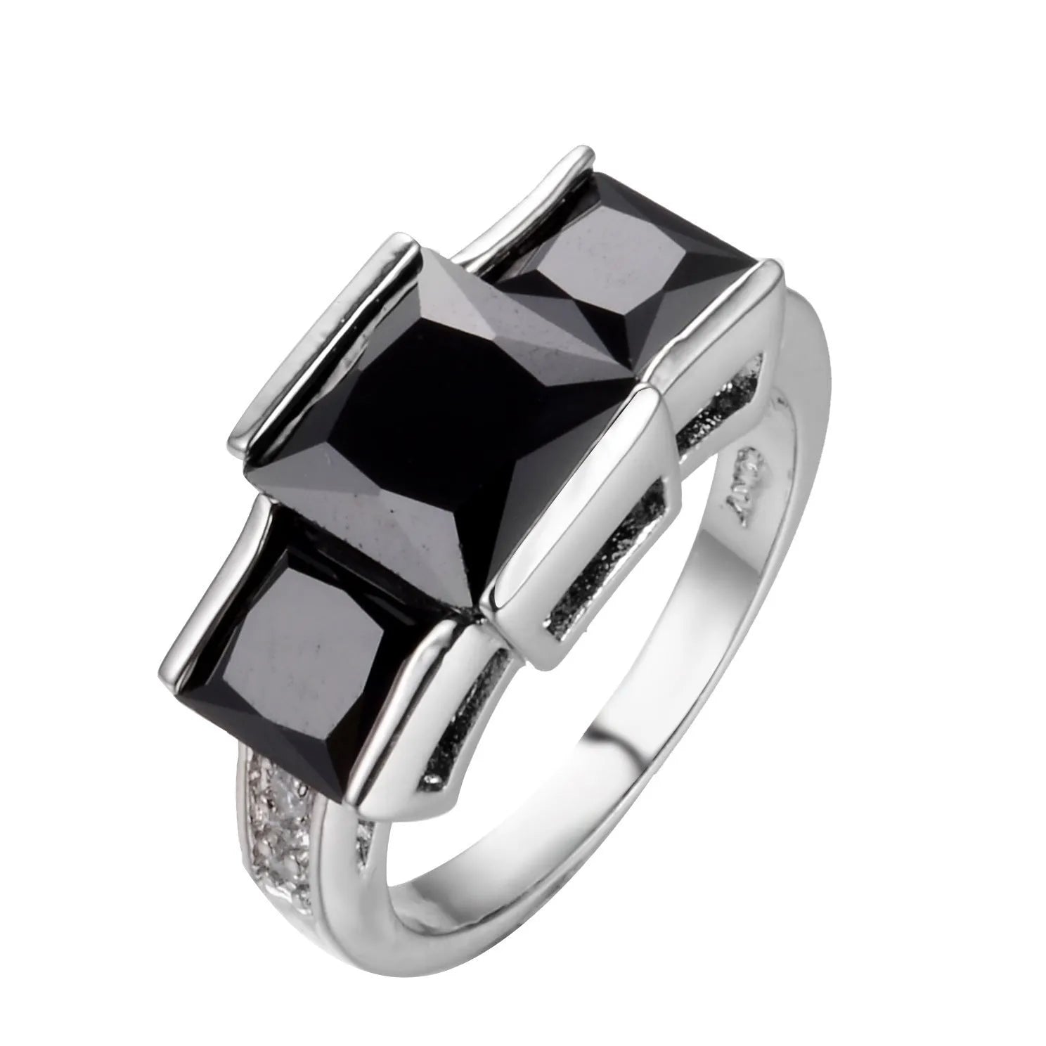 Geometric electroplated copper ring for women in olive green colour, showing size 8 on a plain background.