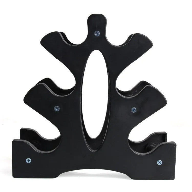 PVC dumbbell rack with removable bracket support for gym storage organisation